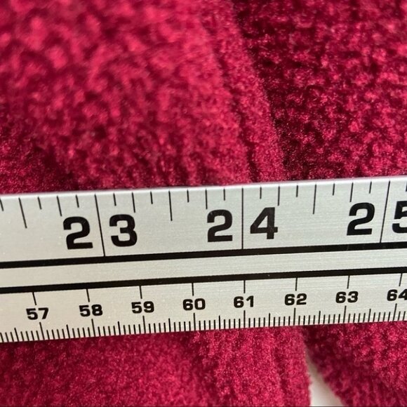 LL Bean Red Fleece Zippered Jacket Pockets Cozy‎ Brushed Warmth Size XL Coat Zip - Picture 13 of 15